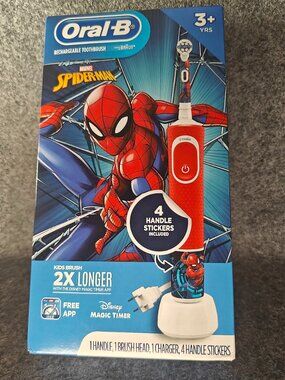 Oral‑B Marvel Spider‑Man Kids Rechargeable Toothbrush by Braun NEW